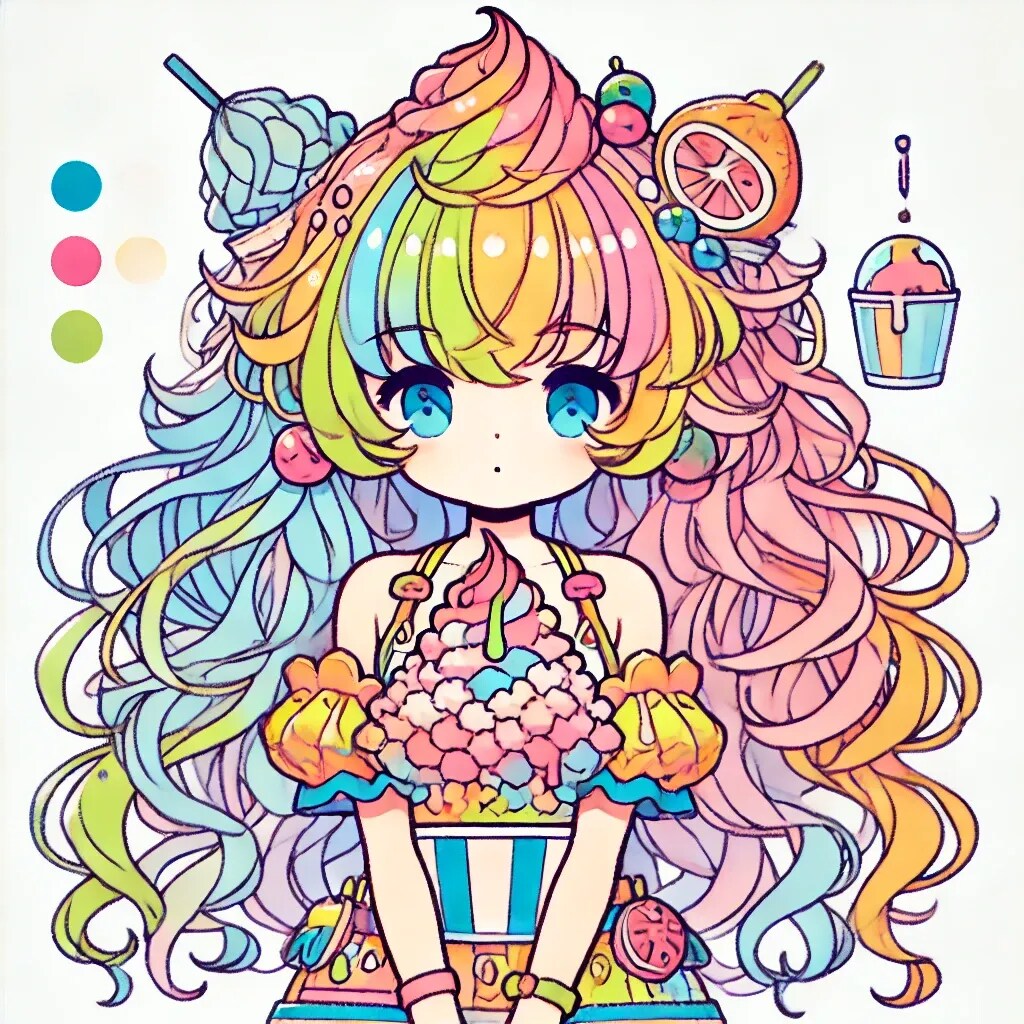 カラフルかき氷