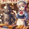 女ドワーフとロボットの出店 5枚目