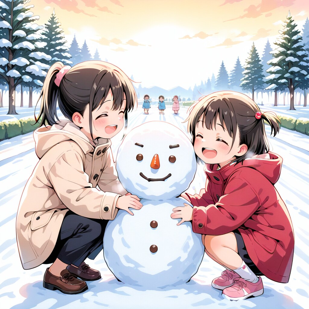 雪だるま作ったよ