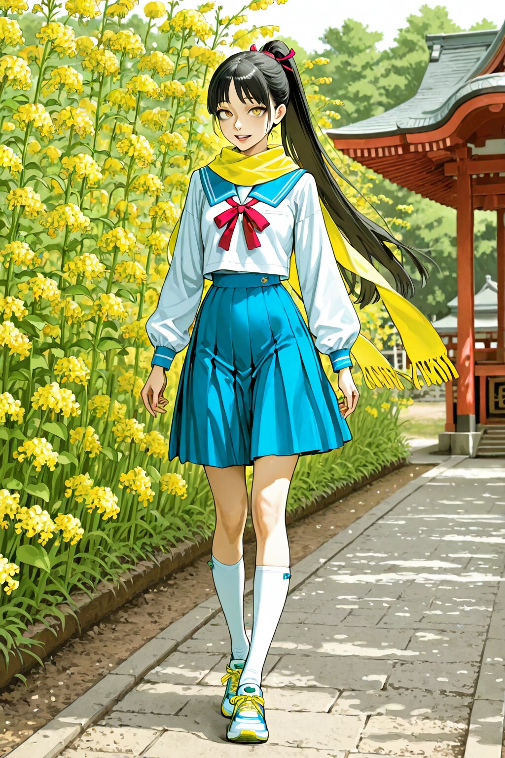 春色コーデのセーラー服 | の人気AIイラスト・グラビア