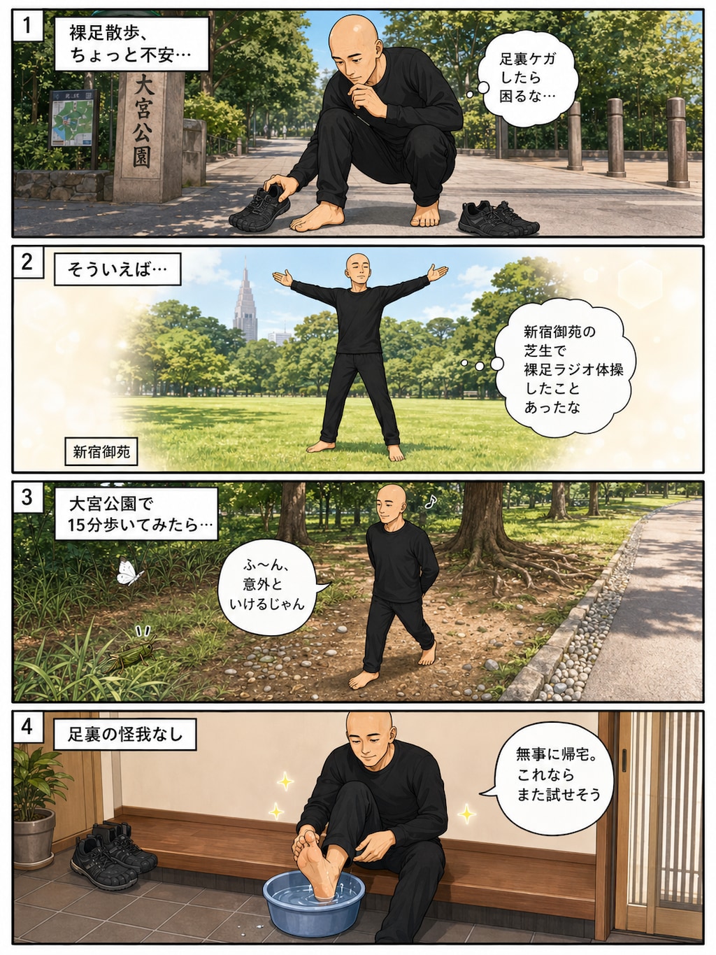 【実録】裸足散歩試してみた。結論、継続したい。