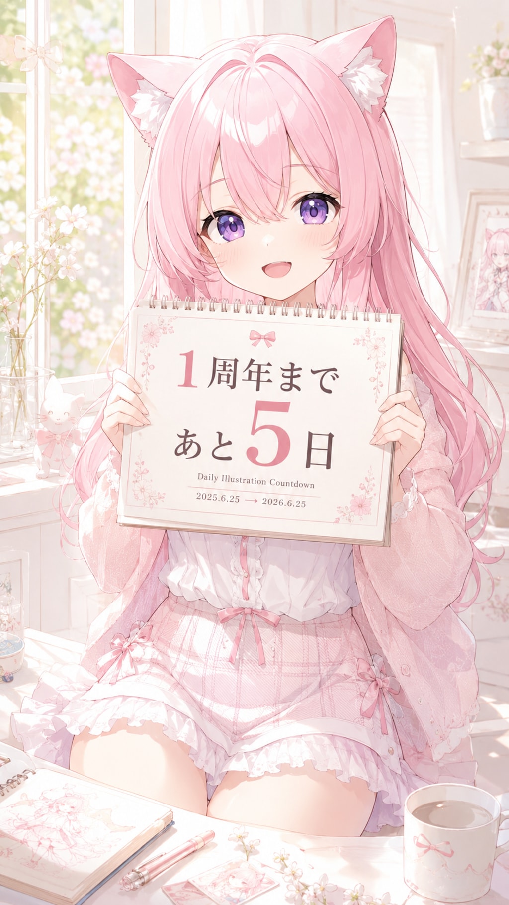 デイリーイラスト1周年カウントダウン