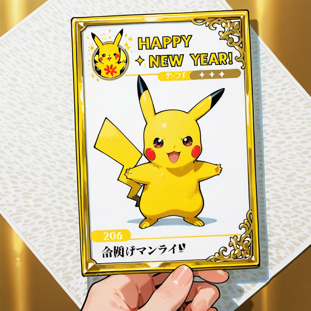 ピカチュウからの年賀状？？　2026/1/1