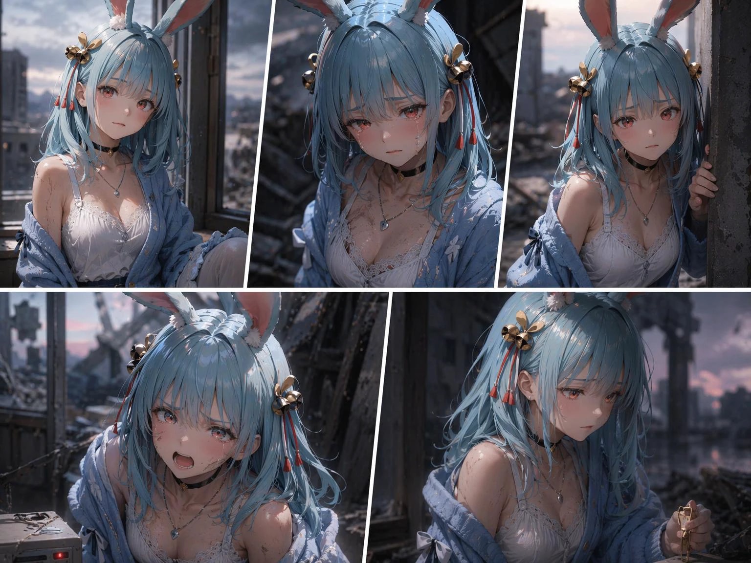 破壊された街