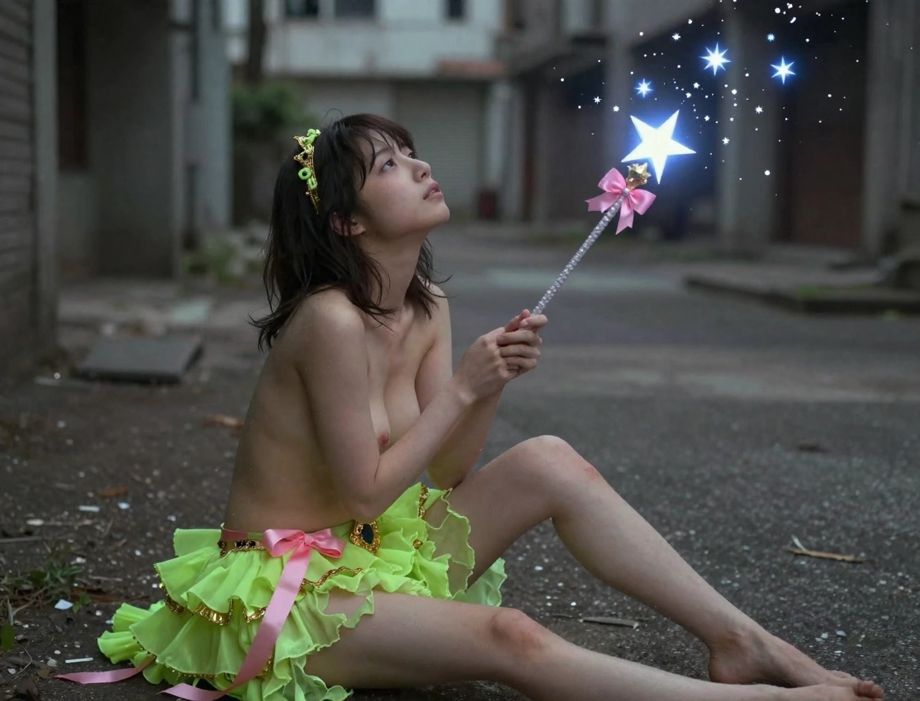 最後の力を振り絞る魔法少女