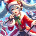 【習作】サンタクロースコスプレの歌う初音ミクさん 11枚目