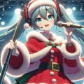 【習作】サンタクロースコスプレの歌う初音ミクさん 10枚目