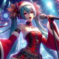 【習作】サンタクロースコスプレの歌う初音ミクさん 6枚目