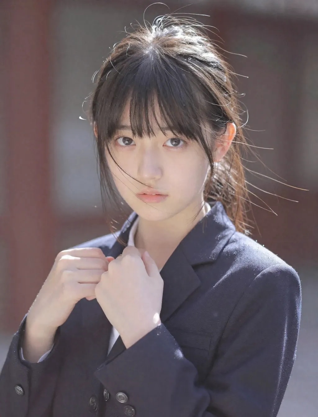 制服を着た彼女