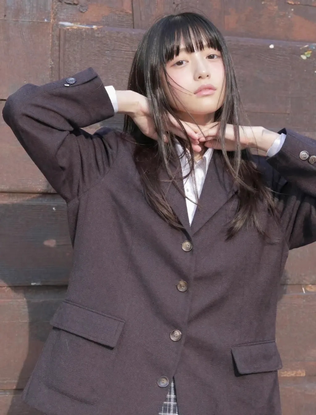 制服を着た彼女