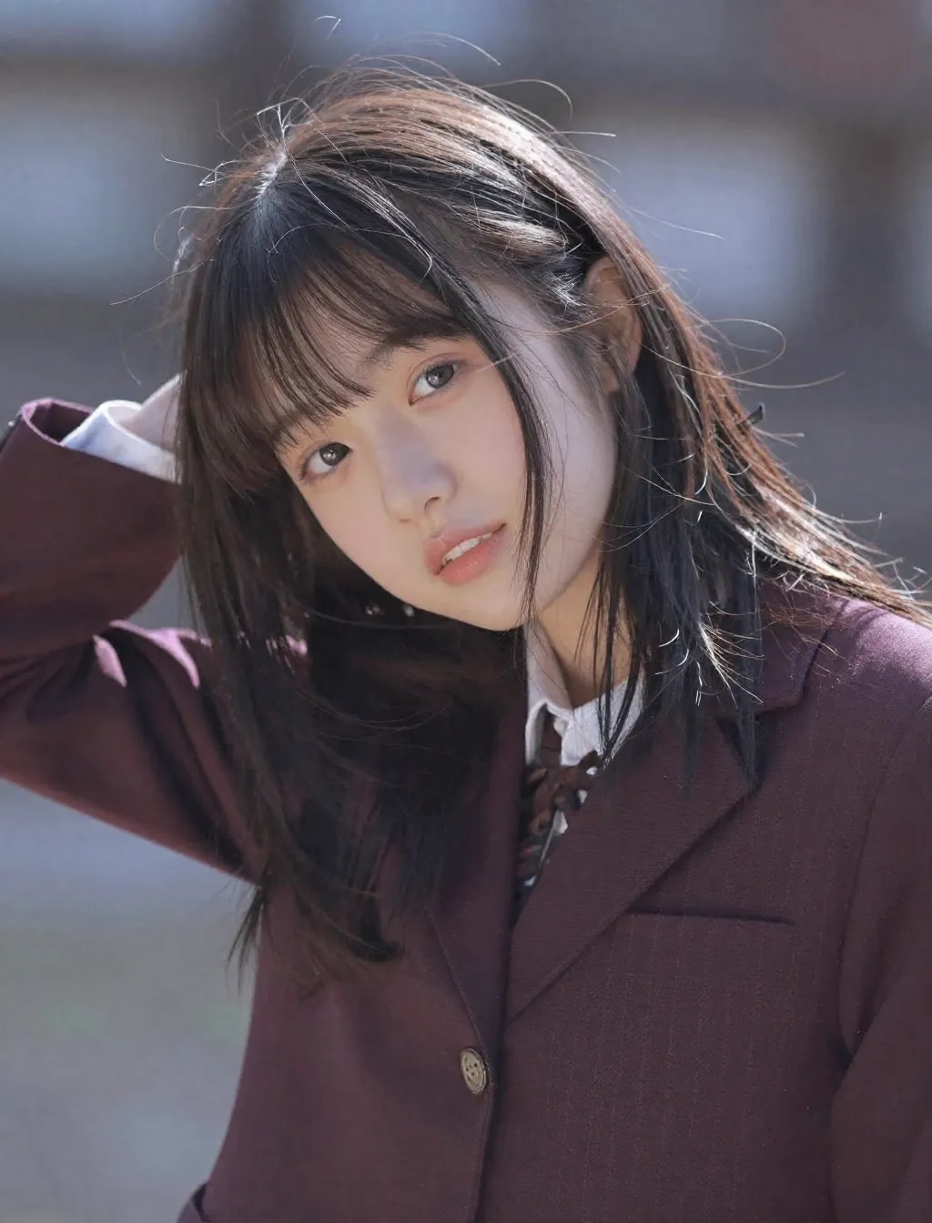 制服を着た彼女