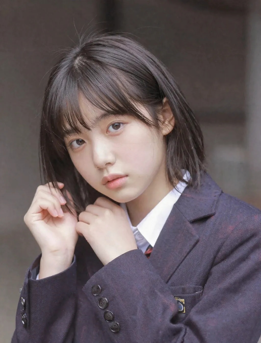制服を着た彼女