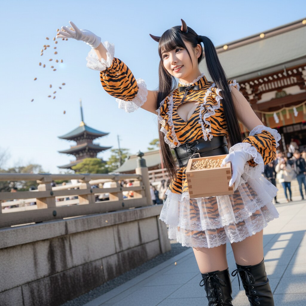 黒ツイさん。節分。鬼。