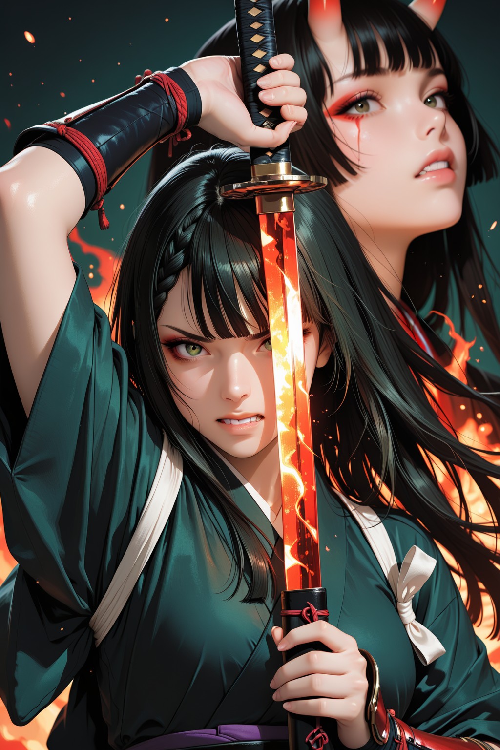 Beautiful Ninja - Oni（美人な忍者ガール。【必殺 鬼哭紅蓮刃！篇】）