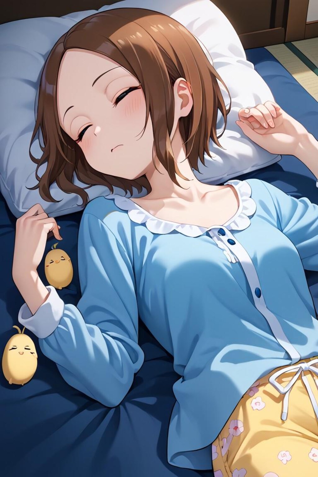 ショートヘア少女の寝顔