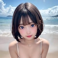 海辺の女の子 2枚目