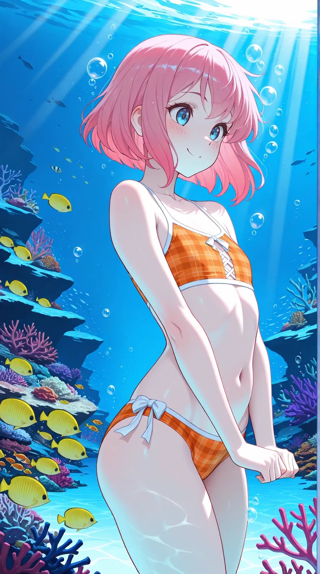 水中詰め合わせ 髪型×水着ガチャ with ぺたんこ編