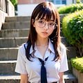 ギリギリ見えてるJK 2枚目