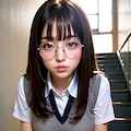 ギリギリ見えてるJK 4枚目