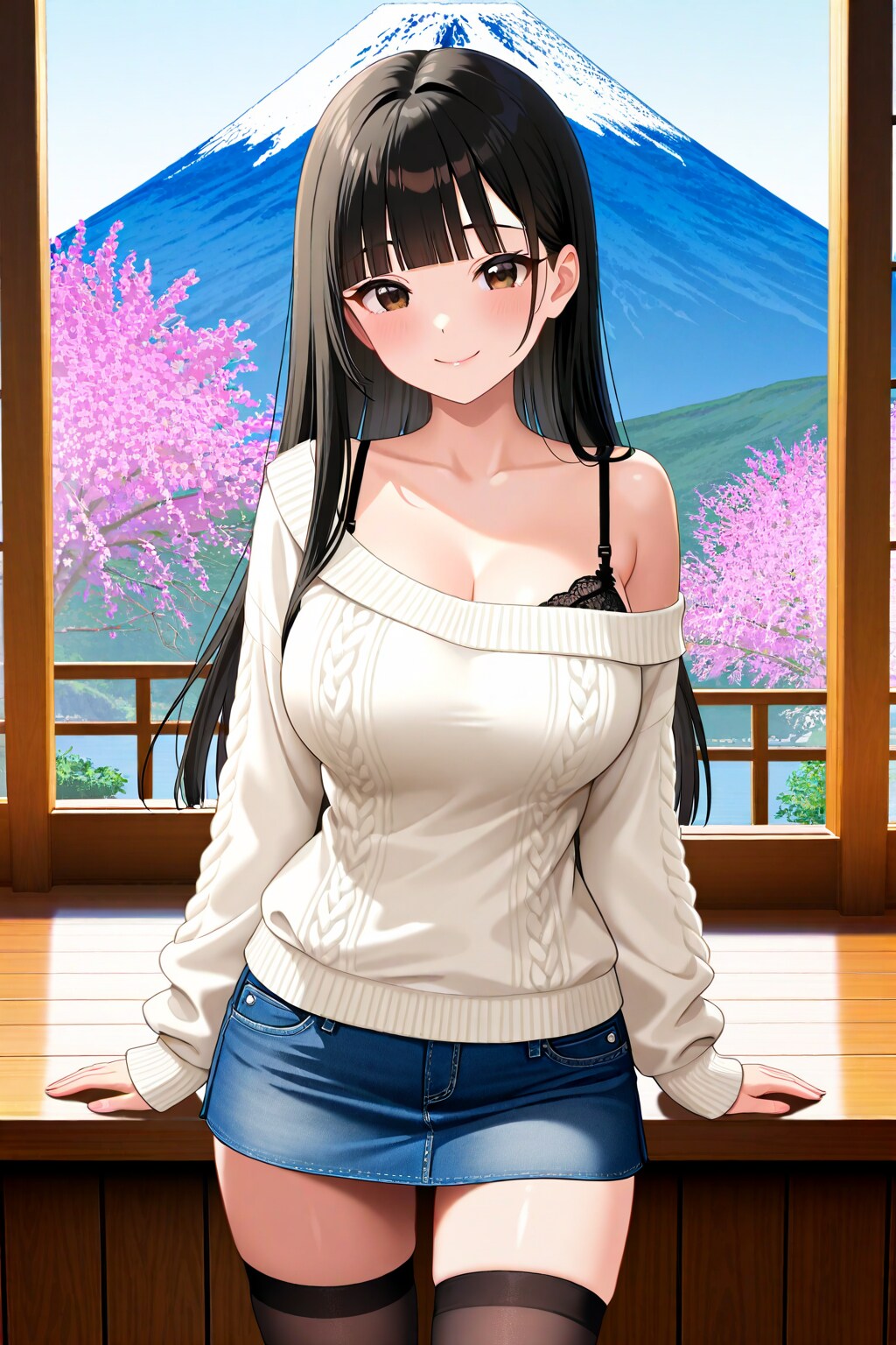サキちゃんと富士山