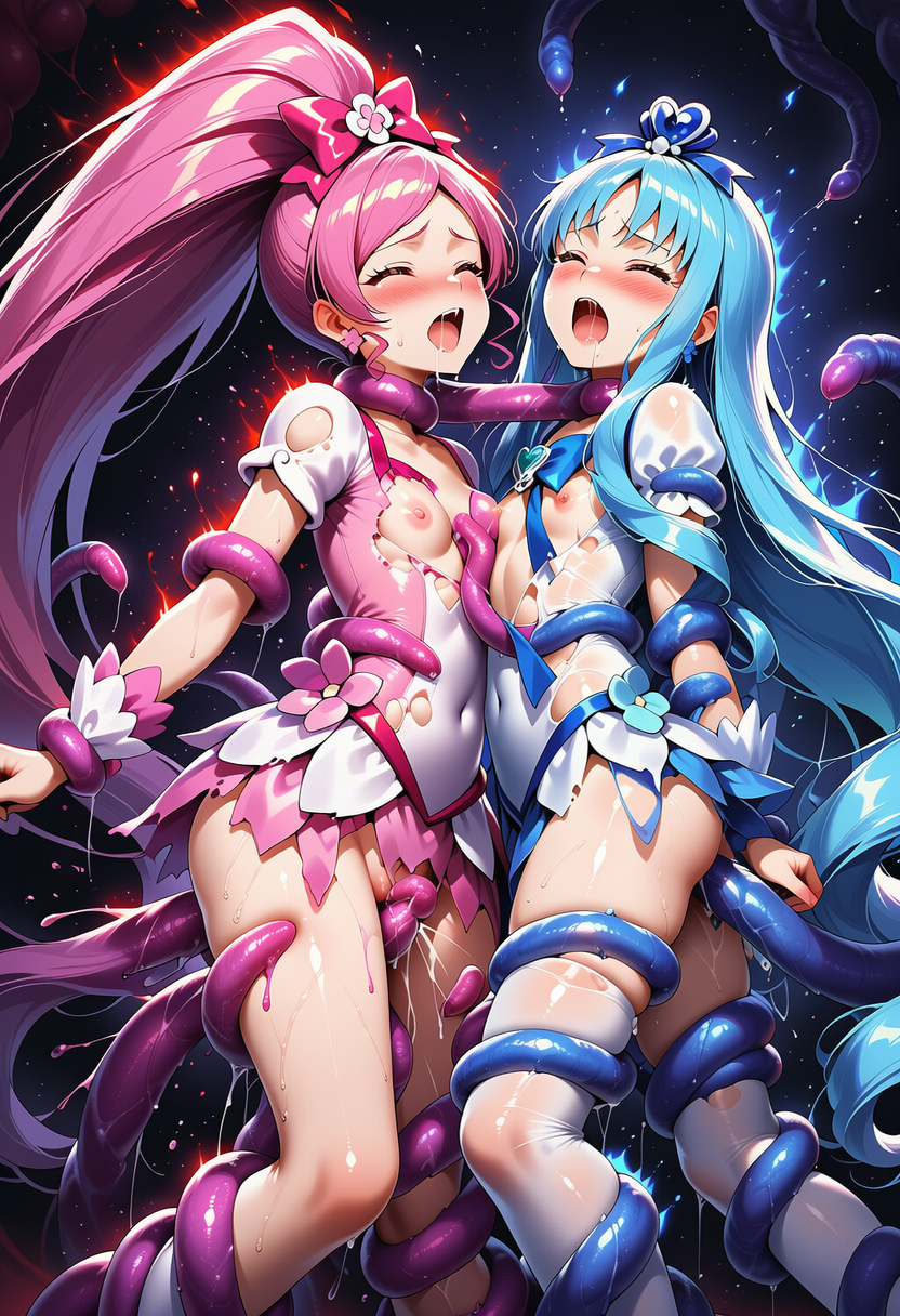 愛撫しながらコスも脱がす