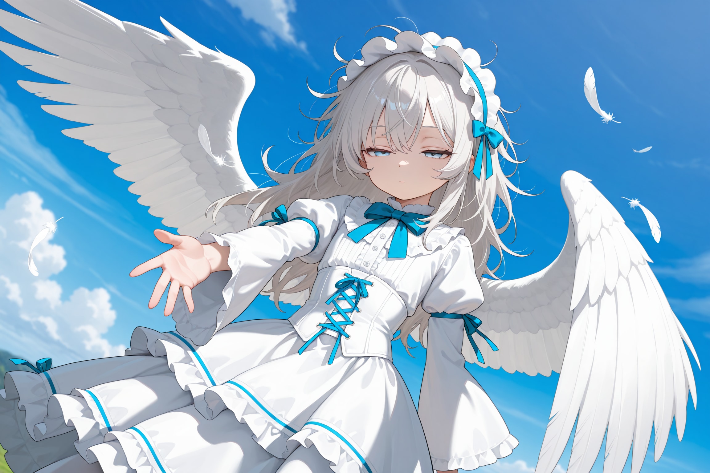 白翼と黒翼の境界線 | の人気AIイラスト・グラビア