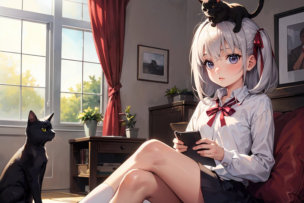 うちの子と猫は仲が良い