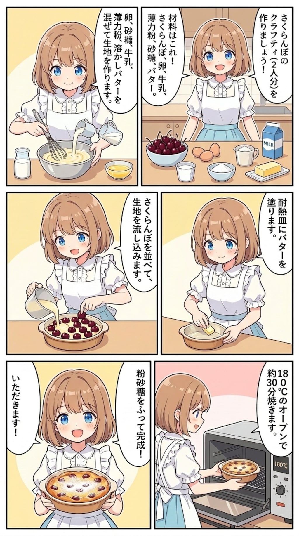 さくらんぼのクラフティ