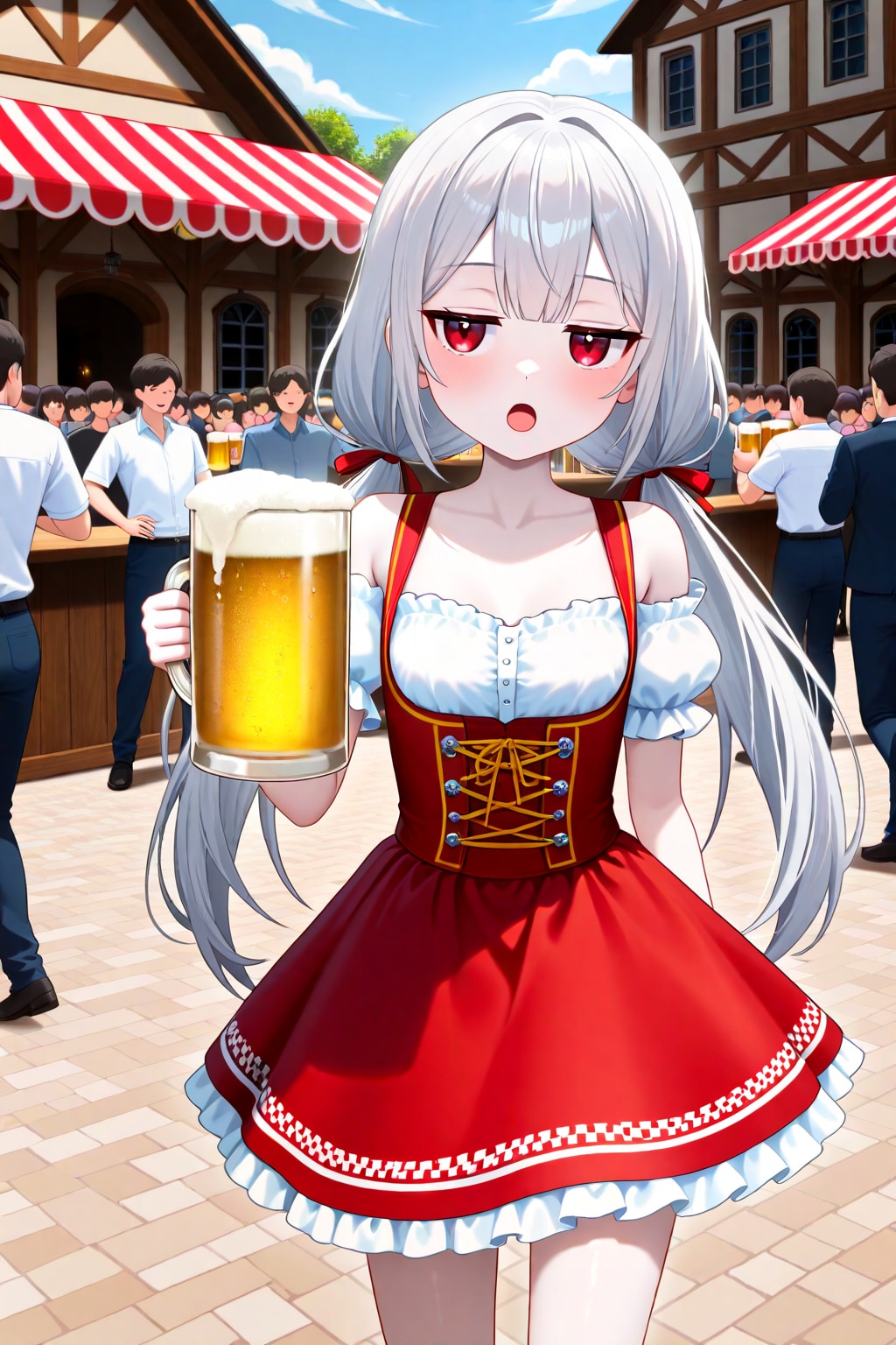 アイちゃんとドイツのオクトーバーフェスト | の人気AIイラスト・グラビア