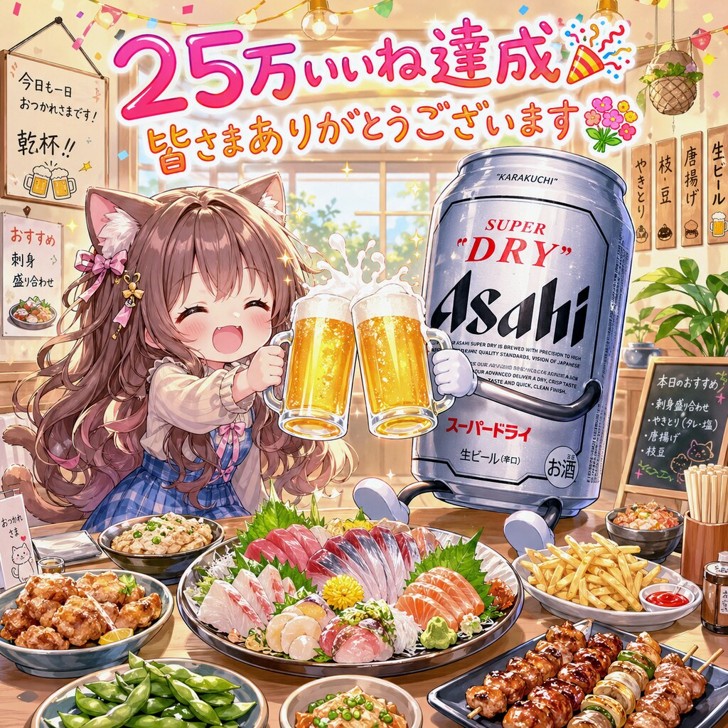 25万いいね達成🎉皆さまありがとうございます✨️