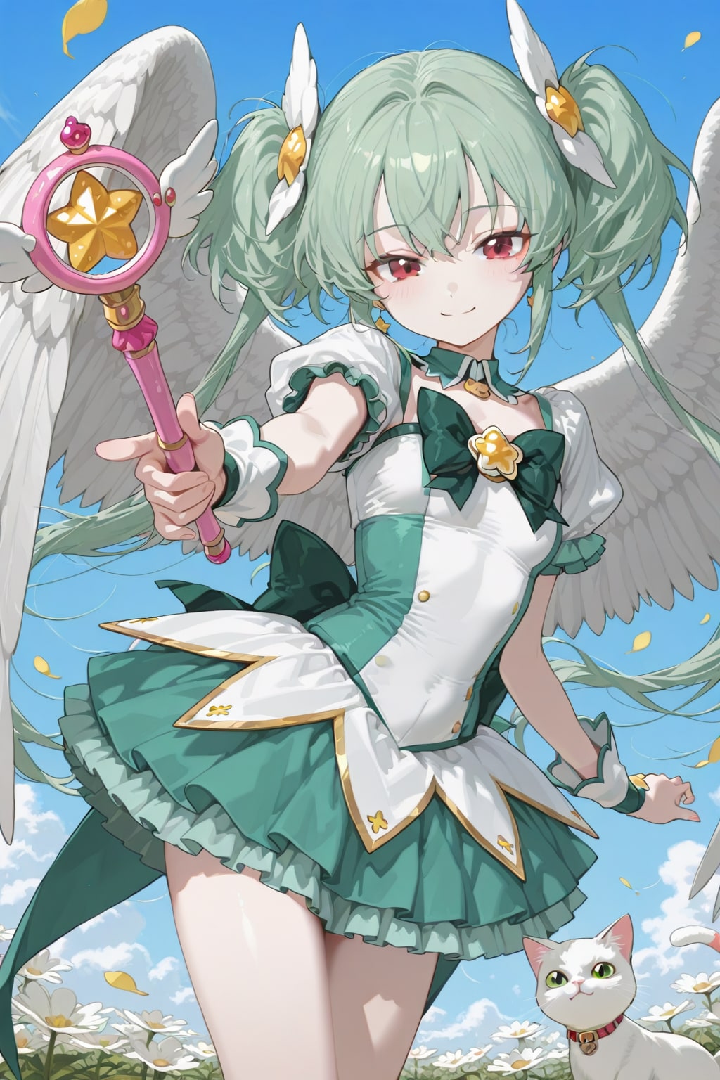 羽付き魔法少女