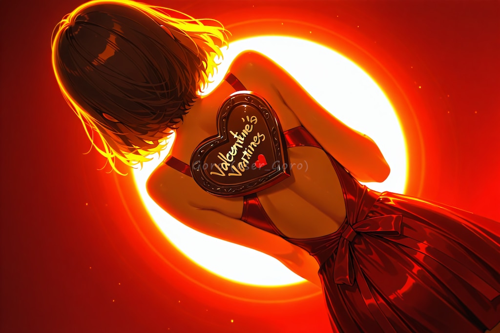 美女がチョコ背負ってきた？