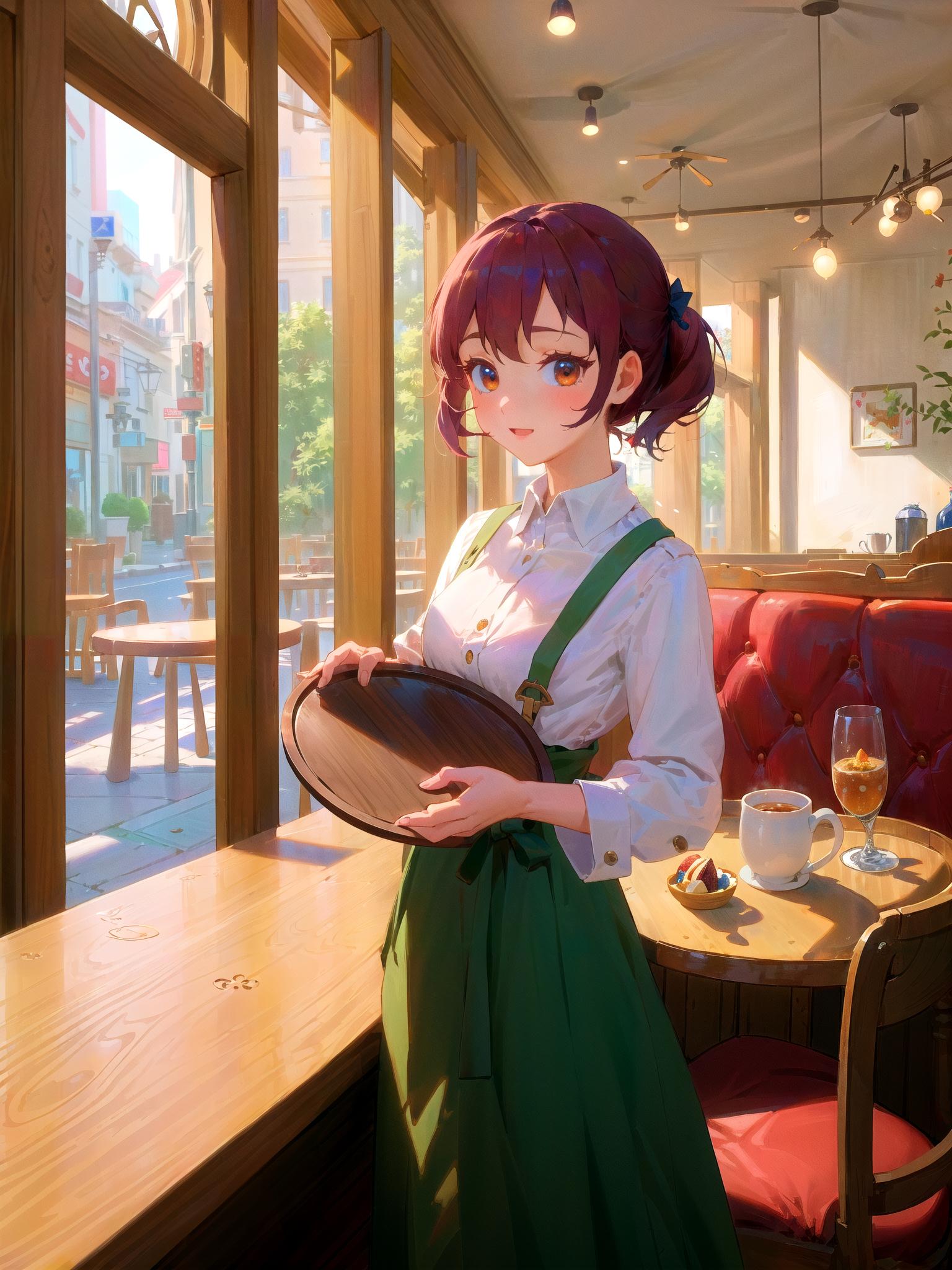 通り沿いのカフェ