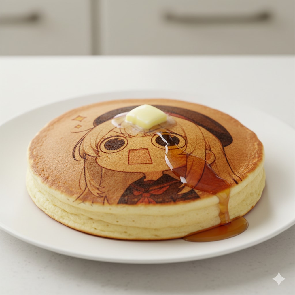 えらいこっちゃホットケーキを焼いて出してくれるお化けシェフ