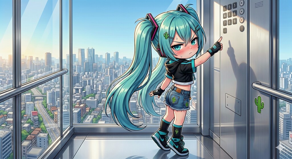 ミクちゃん 何階に行きたいのかな？