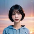 パーカーでポロリ 5枚目