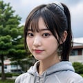 パーカーでポロリ 7枚目