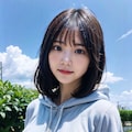 パーカーでポロリ 4枚目