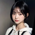 パーカーでポロリ 10枚目