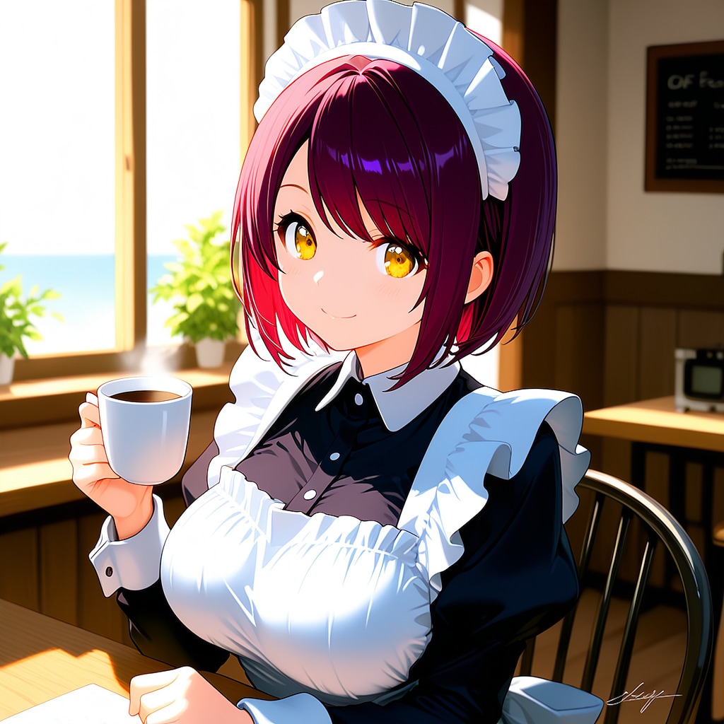 おはようございます（挨拶メイドの芽衣ちゃん）