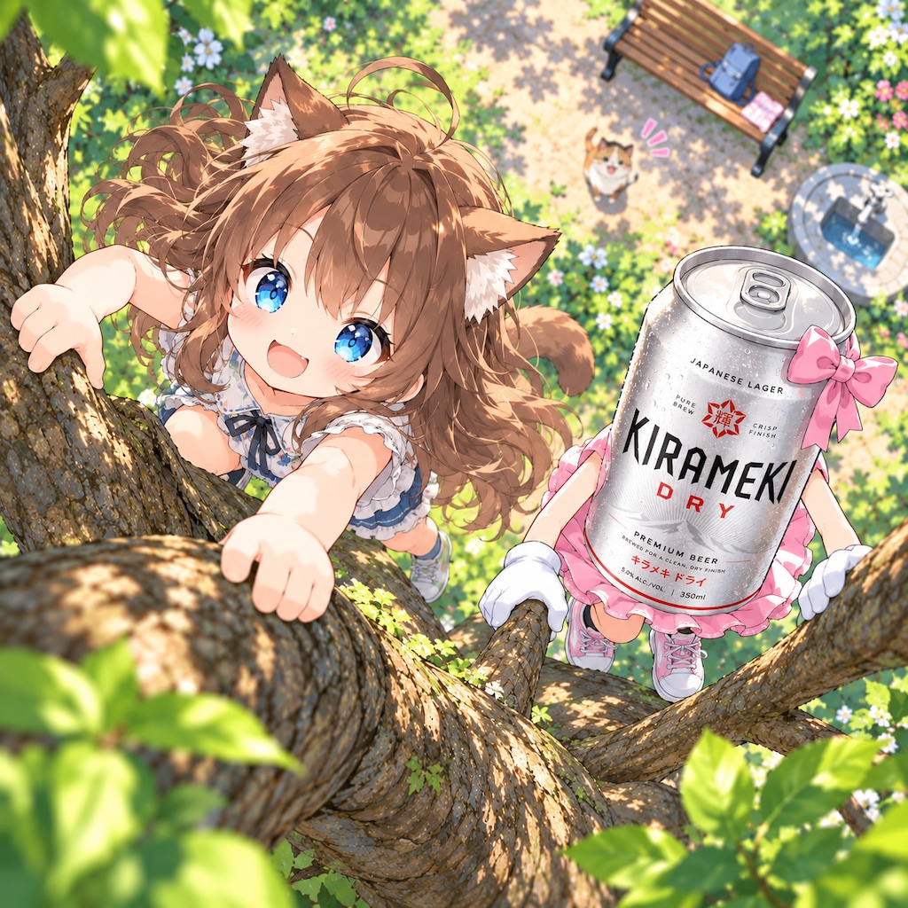 木登りする小さな女の子