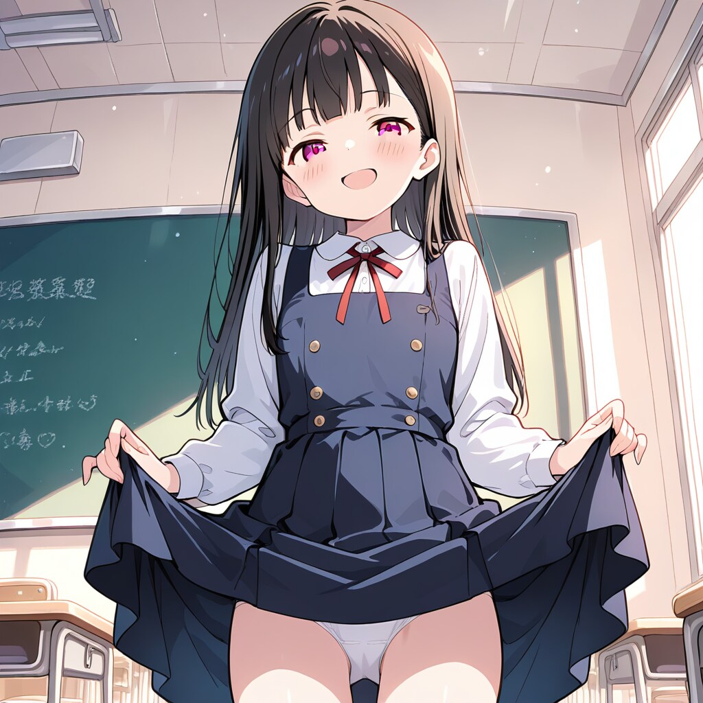 前髪ぱっつんロング
