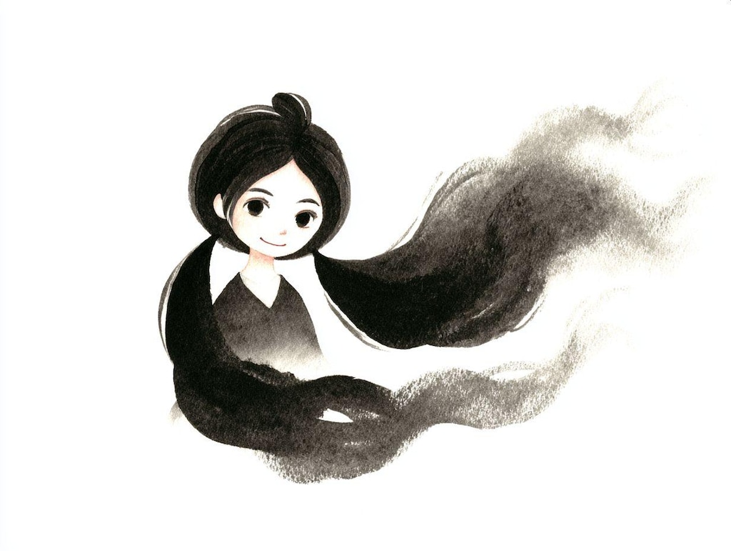 水墨画調のturning