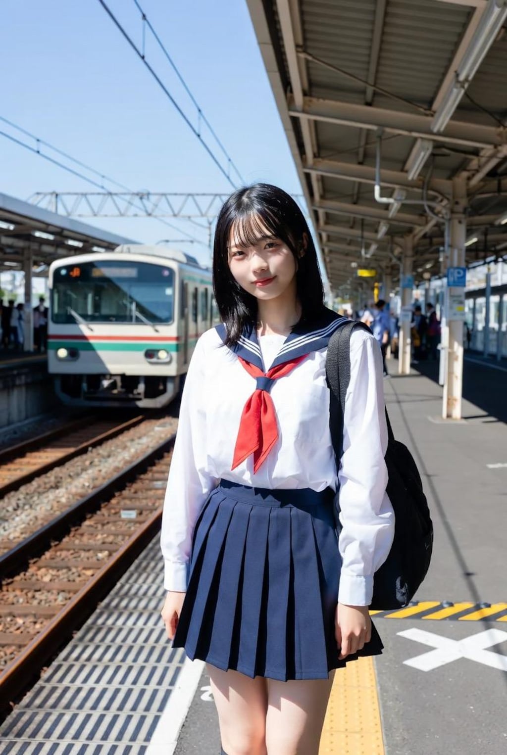 黄色い線の内側までお下がりください