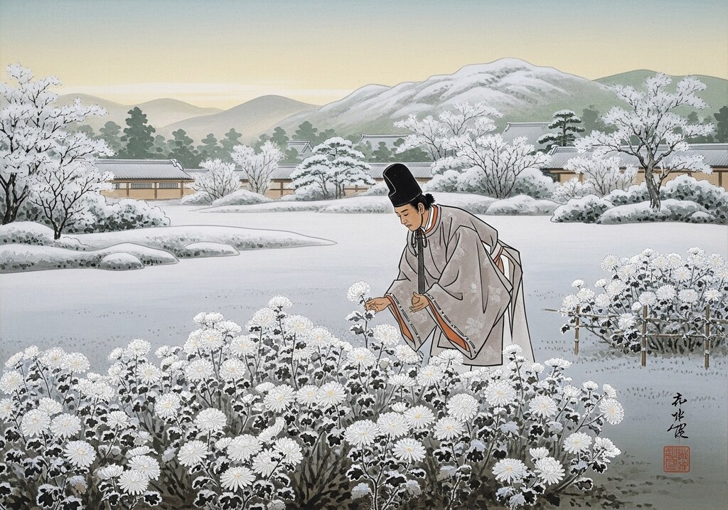 初霜と白菊
