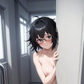 廊下にいるボサボサ眼鏡っ子 9枚目