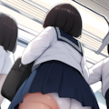 通学中のJKのぱんつを堪能【電車盗撮】 5枚目