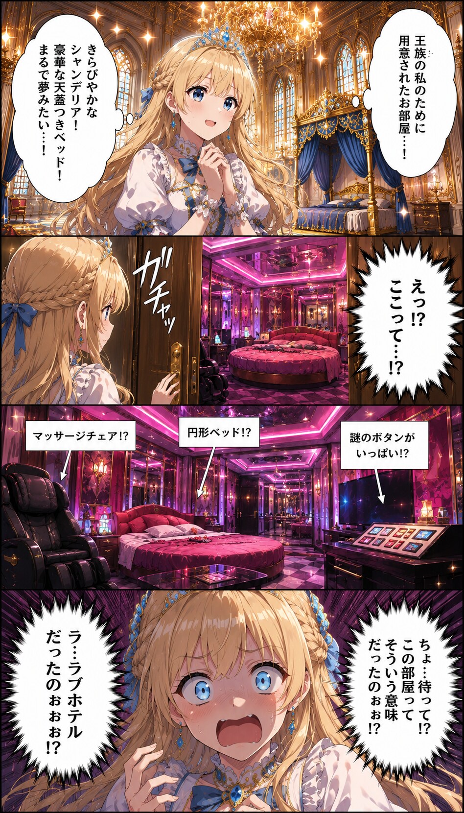 想像した部屋と違ってた！ラブホテルだった💦