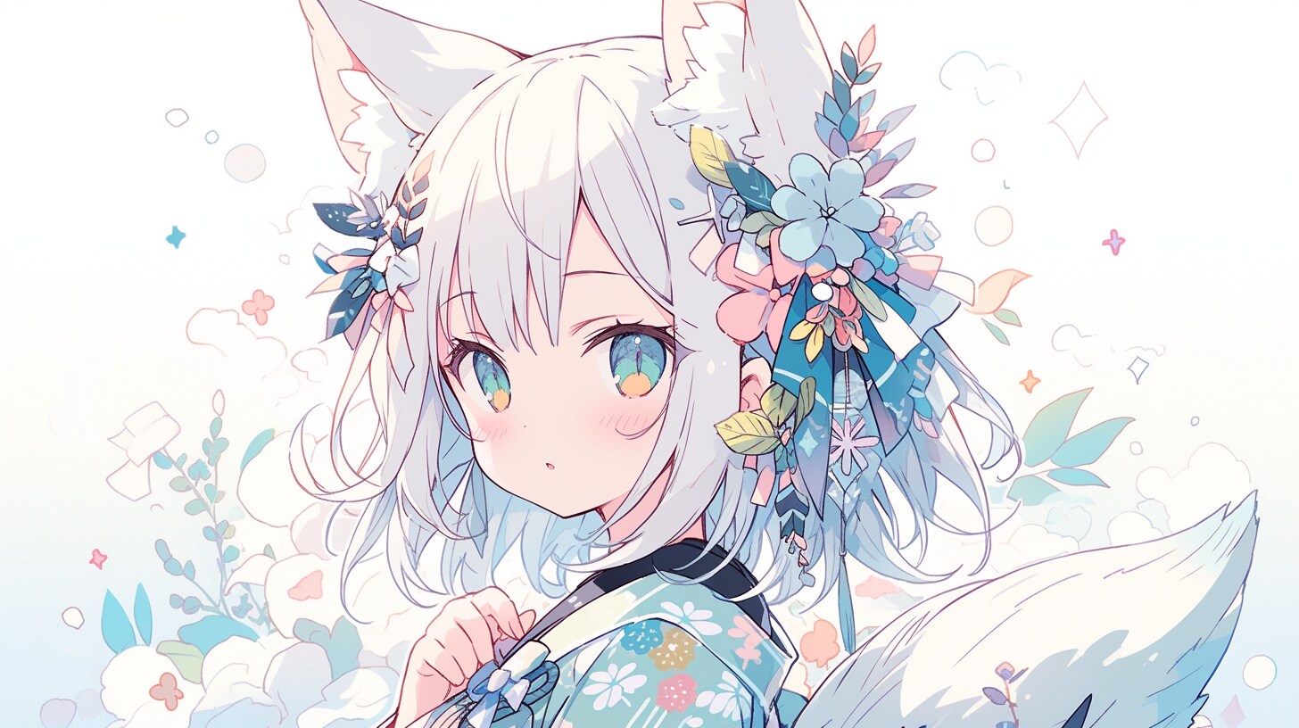 花冠の狐娘と春の秘密 | の人気AIイラスト・グラビア