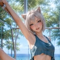 ストレッチ中に告白したら、された！ 2枚目